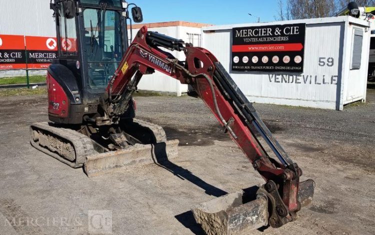 YANMAR MINI PELLE VIO27-6 SUR CHENILLES – 2,7 TONNES DIESEL – 2735 HEURES – ANNEE 2022 ROUGE 19767
