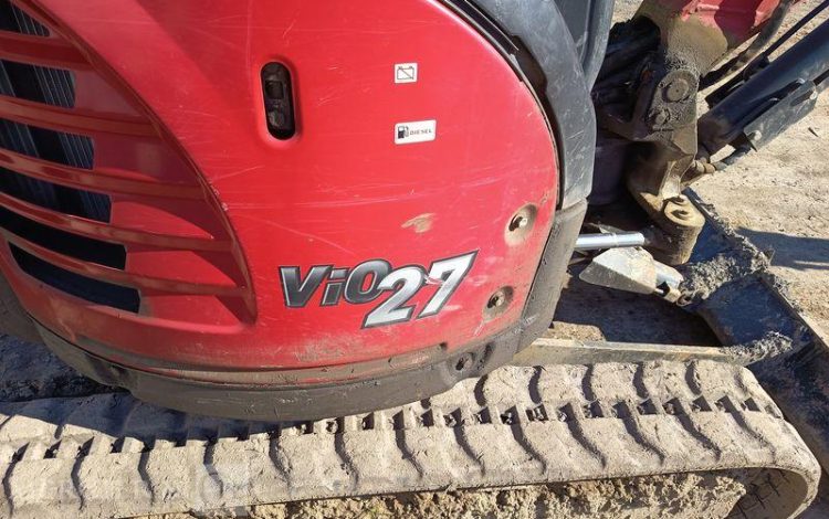 YANMAR MINI PELLE VIO27-6 SUR CHENILLES – 2,7 TONNES DIESEL – 2735 HEURES – ANNEE 2022 ROUGE 19767