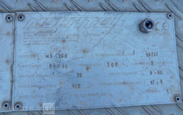 IVECO 35S11 AVEC NACELLE MULTITEL MX200 20M  AV-886-JG