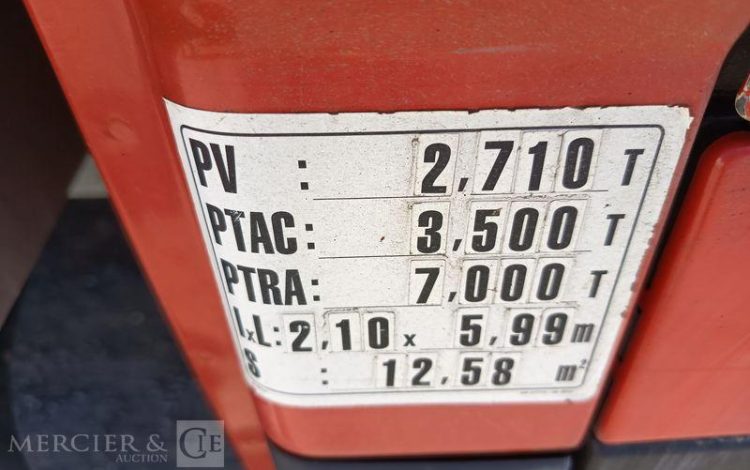 IVECO 35C13 BENNE SIMPLE CABINE COFFRE  EK-135-PE