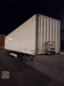 KRONE SEMI REMORQUE FOURGON KRONE RIDEAU Hayon (DESIGNATION 77) BLANC FC-792-CE