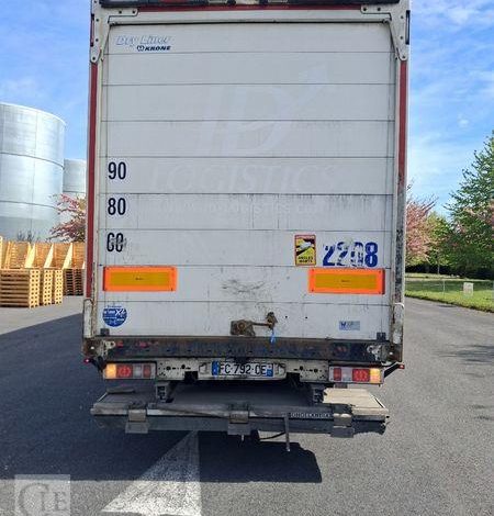 KRONE SEMI REMORQUE FOURGON KRONE RIDEAU Hayon (DESIGNATION 77) BLANC FC-792-CE