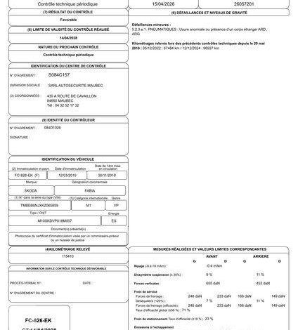 SKODA FABIA 1.0 MPI 75CH CLEVER BLANC FC-826-EK