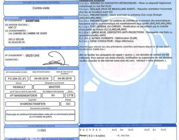 RENAULT MASTER 2.3 DCI 145ch 3T5 L2H2 GRAND-CONFORT BLANC FG-294-SC