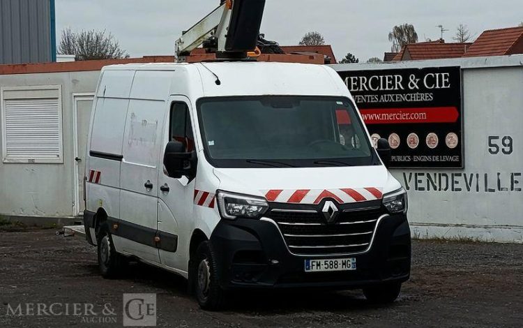 RENAULT MASTER AVEC NACELLE VERSALIFT ETL32-125 – 12 METRES – DIESEL – ANNEE 2019 BLANC FM-588-MG