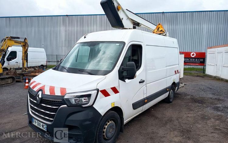 RENAULT MASTER AVEC NACELLE VERSALIFT ETL32-125 – 12 METRES – DIESEL – ANNEE 2019 BLANC FM-588-MG