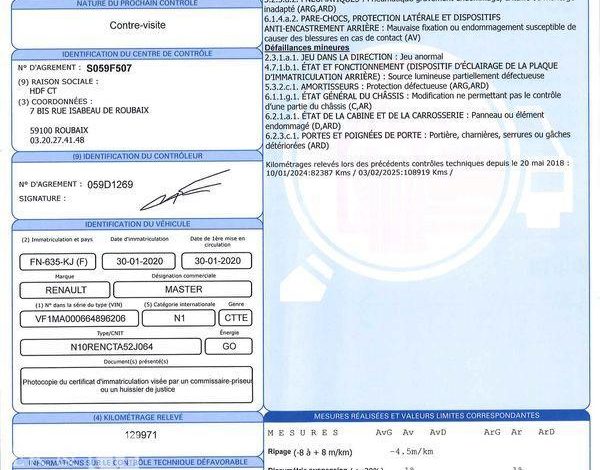 RENAULT MASTER 2.3 DCI 135ch 3T5 L2H2 GRAND-CONFORT BLANC FN-635-KJ