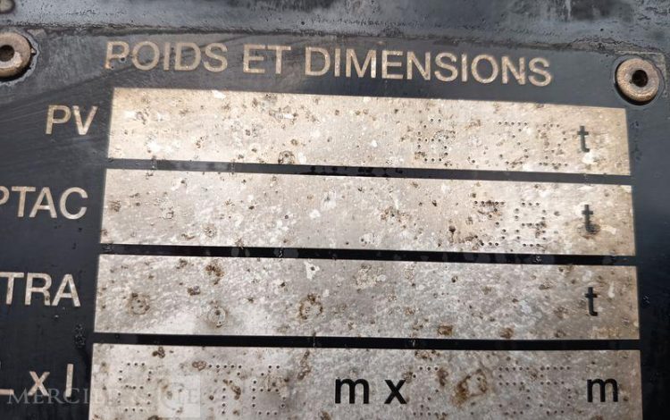 BENALU SEMI BENNE BASCULANTE – 3 ESSIEUX – PTAC 39 TONNES  – ANNEE 2020  FP-950-NS