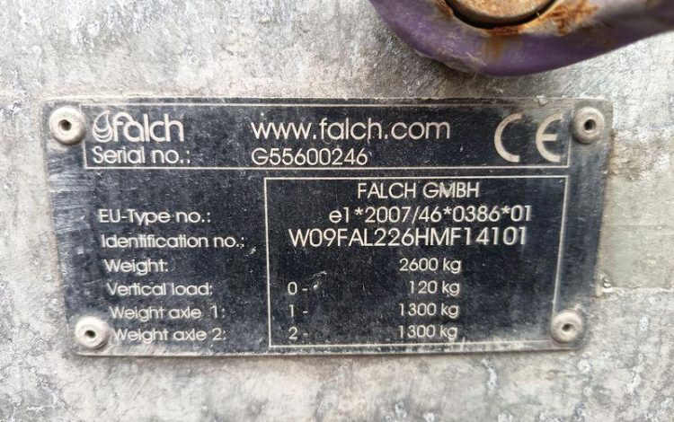 FALCH NETTOYEUR HAUTE PRESSION EAU FROIDE TRAIL JET 125 SUR REMORQUE –  ET-889-JE