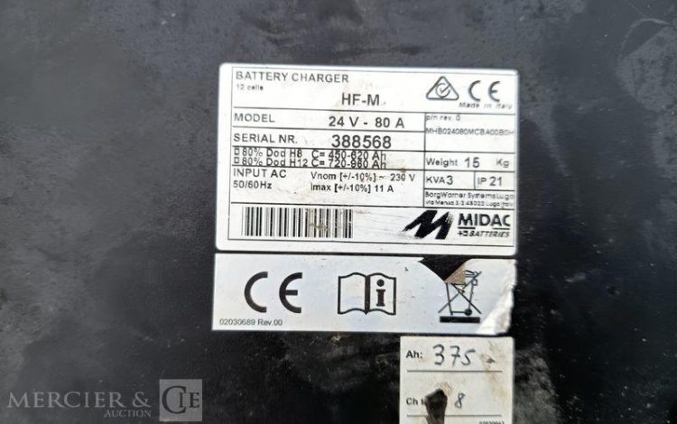CATERPILLAR CHARIOT ELEVATEUR EP16CPNT FRONTAL ELECTRIQUE – 1,6 TONNES – 8202 H – ANNEE 2015  931