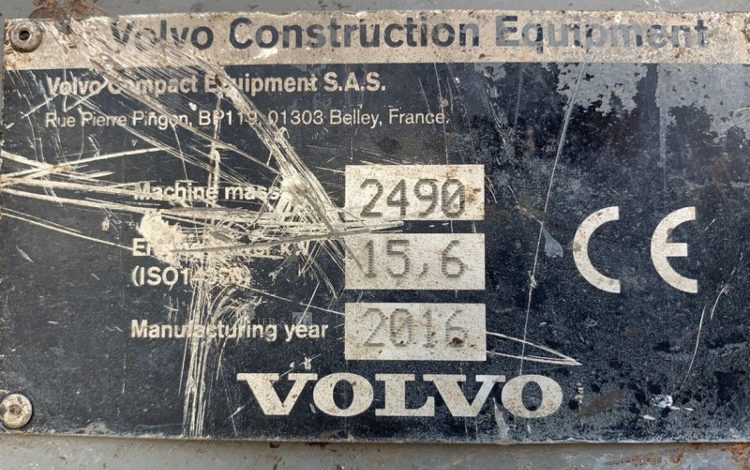 VOLVO ECR25D  227025