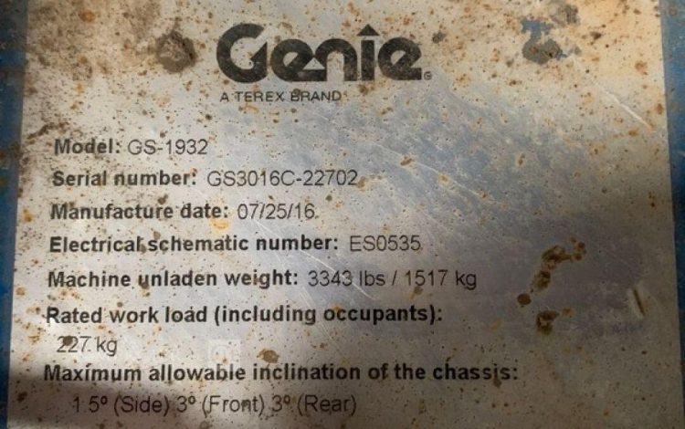 GENIE GS-1932  05SE0814
