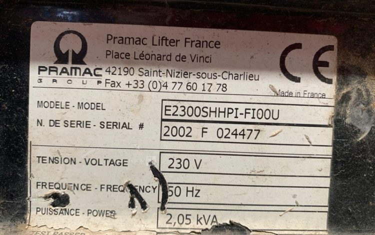PRAMAC E2300SHHPI-FI00U  GRO748200
