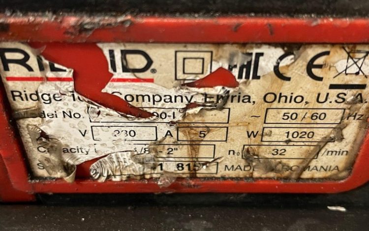 RIDGID 600-1  FIL010424