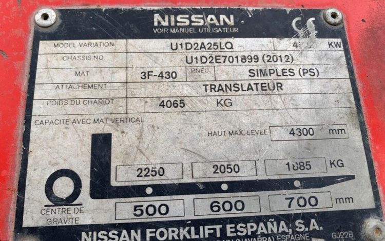 NISSAN U1D2A25LQ  50250397