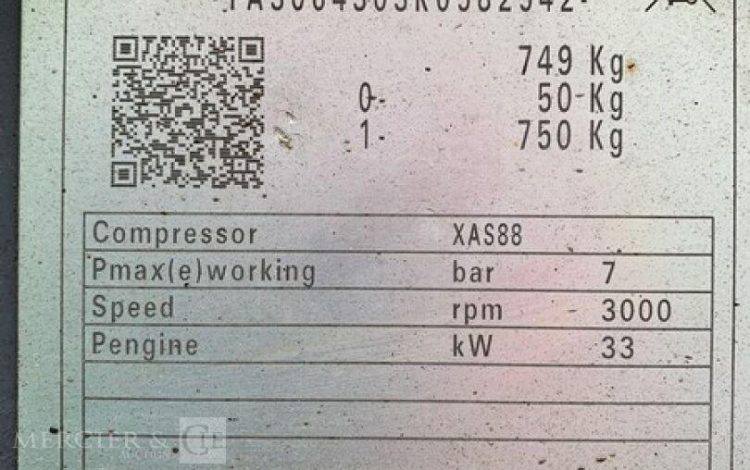 ATLAS COPCO XAS88  COM010583