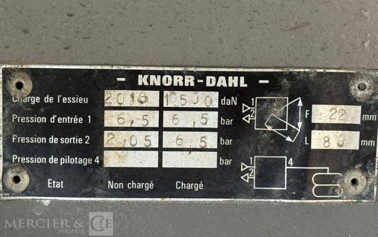 ROBUSTE KAISER PLATEAU R210F1C – 2 ESSIEUX AVEC ESSIEU DIRECTIONNEL – PTAC 14,5T – ANNEE 1995  2737RG76
