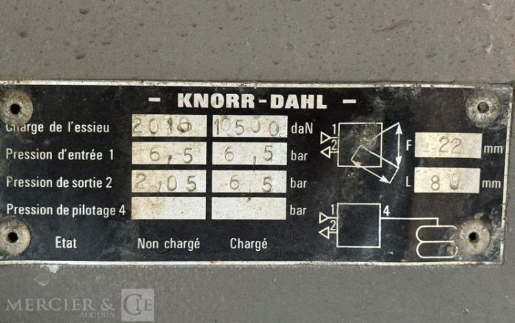 ROBUSTE KAISER PLATEAU R210F1C – 2 ESSIEUX AVEC ESSIEU DIRECTIONNEL – PTAC 14,5T – ANNEE 1995  2737RG76