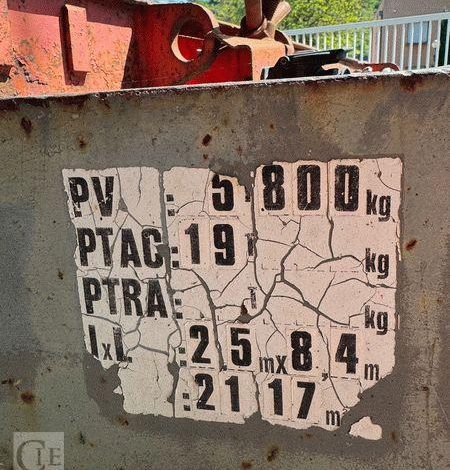 ACTM SEMI REMORQUE PLATEAU B21215 – 2 ESSIEUX – PTAC 19T – ANNEE 1992  8160ZQ76