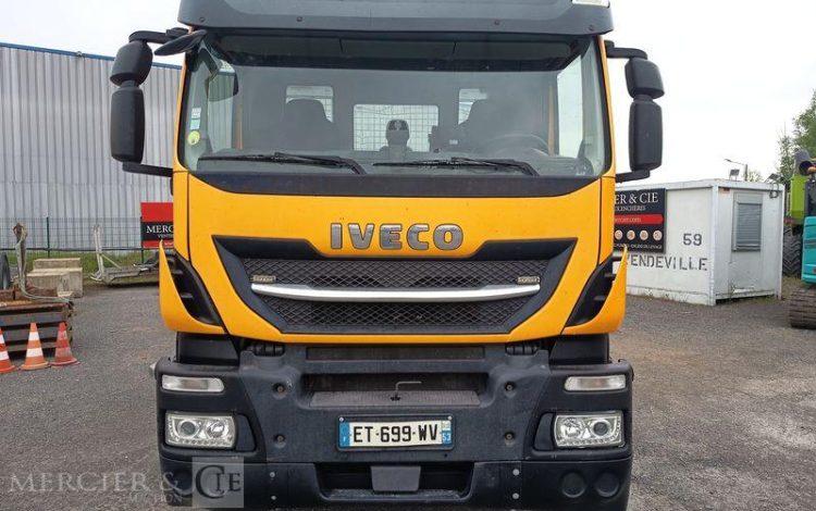 IVECO STRALIS 360ch PORTE ENGIN 6×2 – DIESEL – PTAC : 26 TONNES – 319202 KMS – AN 2018 JAUNE ET-699-WV