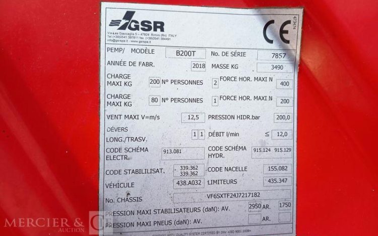 GSR MAXITY NACELLE GSR BT200T 20M  FC-023-BK