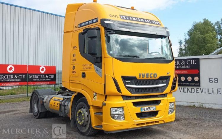 IVECO STRALIS 460 NP – GAZ – PTRA : 44 TONNES – 282533 KMS – ANNEE 2019 JAUNE FE-895-YJ