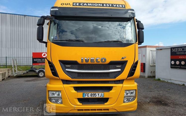 IVECO STRALIS 460 NP – GAZ – PTRA : 44 TONNES – 282533 KMS – ANNEE 2019 JAUNE FE-895-YJ