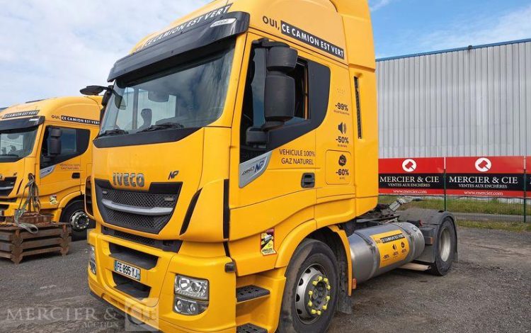 IVECO STRALIS 460 NP – GAZ – PTRA : 44 TONNES – 282533 KMS – ANNEE 2019 JAUNE FE-895-YJ
