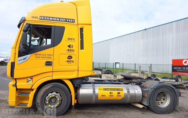 IVECO STRALIS 460 NP – GAZ – PTRA : 44 TONNES – 282533 KMS – ANNEE 2019 JAUNE FE-895-YJ