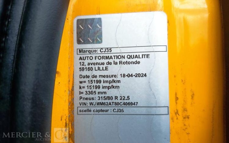 IVECO STRALIS 460 NP – GAZ – PTRA : 44 TONNES – 282533 KMS – ANNEE 2019 JAUNE FE-895-YJ