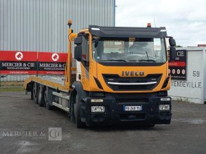 IVECO STRALIS 420 PORTE ENGIN DIESEL – PTAC : 32,25 TONNES – 264376 KMS – ANNEE 2019 JAUNE FG-240-YL