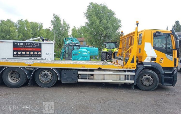 IVECO STRALIS 420 PORTE ENGIN DIESEL – PTAC : 32,25 TONNES – 264376 KMS – ANNEE 2019 JAUNE FG-240-YL