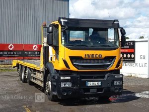 IVECO STRALIS 420 PORTE ENGIN DIESEL – PTAC : 32 TONNES – 317155 KMS – ANNEE 2019 JAUNE FG-284-XS