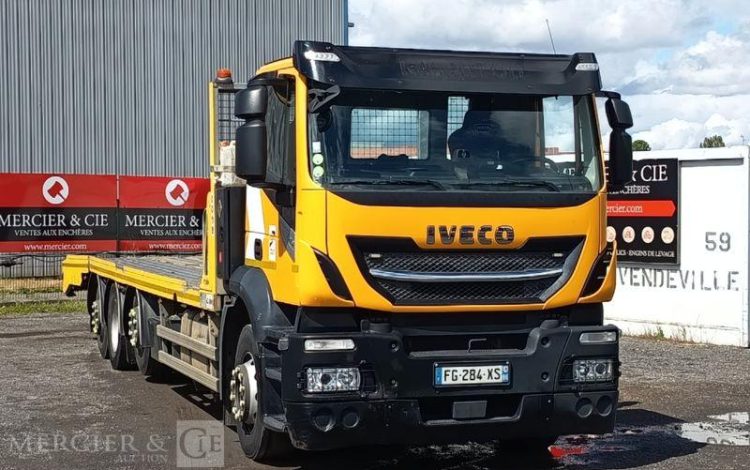 IVECO STRALIS 420 PORTE ENGIN DIESEL – PTAC : 32 TONNES – 317155 KMS – ANNEE 2019 JAUNE FG-284-XS