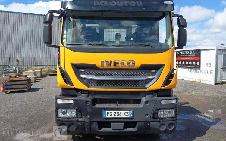 IVECO STRALIS 420 PORTE ENGIN DIESEL – PTAC : 32 TONNES – 317155 KMS – ANNEE 2019 JAUNE FG-284-XS