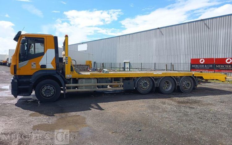 IVECO STRALIS 420 PORTE ENGIN DIESEL – PTAC : 32 TONNES – 317155 KMS – ANNEE 2019 JAUNE FG-284-XS