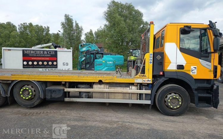 IVECO STRALIS 420 PORTE ENGIN – DIESEL – PTAC : 32 TONNES – 252203 KMS – ANNEE 2019 JAUNE FG-406-XS