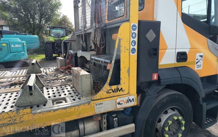 IVECO STRALIS 420 PORTE ENGIN – DIESEL – PTAC : 32 TONNES – 252203 KMS – ANNEE 2019 JAUNE FG-406-XS