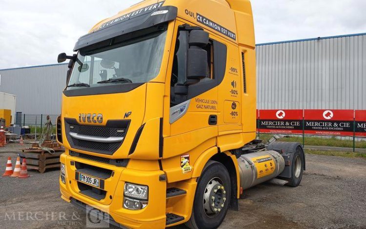 IVECO STRALIS  460 NP – GAZ – PTRA : 44 TONNES – 233565 KMS – ANNEE 2019 JAUNE FM-305-JR