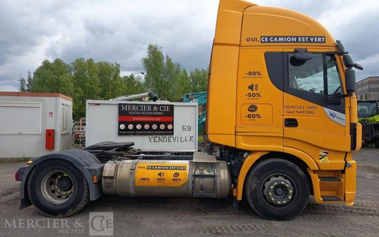 IVECO STRALIS  460 NP – GAZ – PTRA : 44 TONNES – 233565 KMS – ANNEE 2019 JAUNE FM-305-JR
