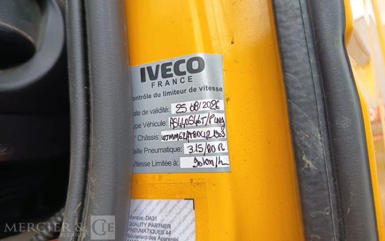 IVECO STRALIS  460 NP – GAZ – PTRA : 44 TONNES – 233565 KMS – ANNEE 2019 JAUNE FM-305-JR