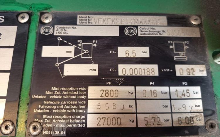 FRUEHAUF SEMI REMORQUE FOURGON – 3 ESSIEUX – PTAC : 38 TONNES – ANNEE 2021 BLANC FZ-792-KG