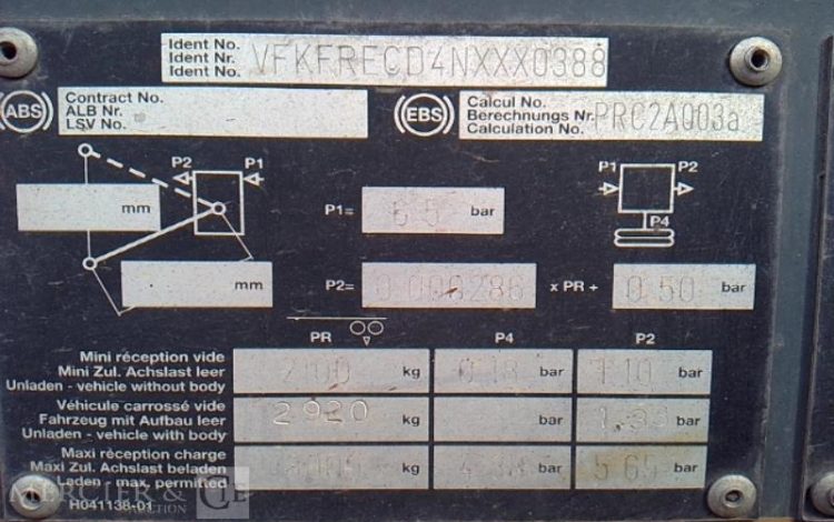 FRUEHAUF SEMI REMORQUE PORTE CONTAINER 2 ESSIEUX PTAC 19T GRIS GJ-664-XS