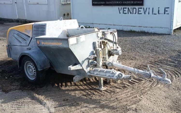 PUTZMEISTER PROJETEUR D&rsquo;ENDUITS SP11 LMR SUR REMORQUE – 750 KGS – 280 HEURES – ANNEE 2022  GS-012-TY
