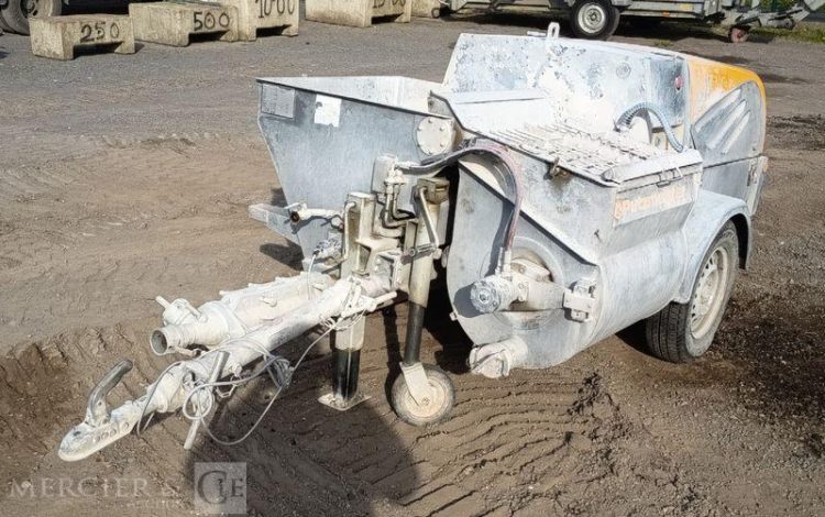 PUTZMEISTER PROJETEUR D&rsquo;ENDUITS SP11 LMR SUR REMORQUE – 750 KGS – 280 HEURES – ANNEE 2022  GS-012-TY