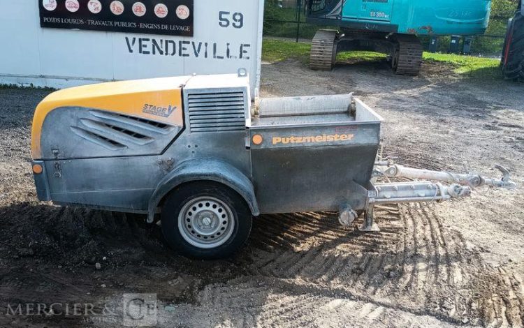 PUTZMEISTER PROJETEUR D&rsquo;ENDUITS SP11 LMR SUR REMORQUE – 750 KGS – 280 HEURES – ANNEE 2022  GS-012-TY