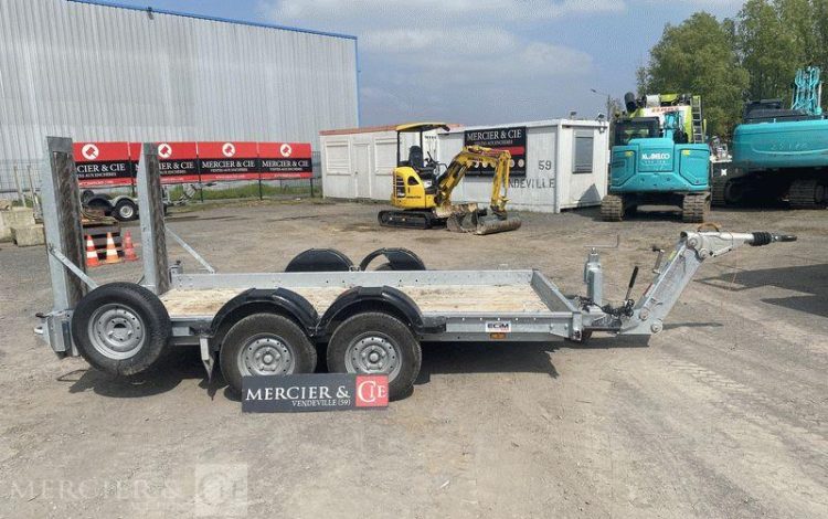 ECIM REMORQUE PORTE ENGIN 2 ESSIEUX – PATC 3,5 TONNES – ANNEE 2024  GY-215-JK