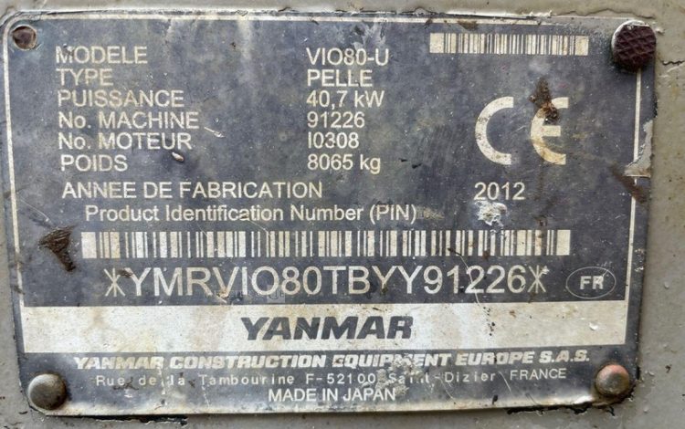 YANMAR VIO80VCR  57080608