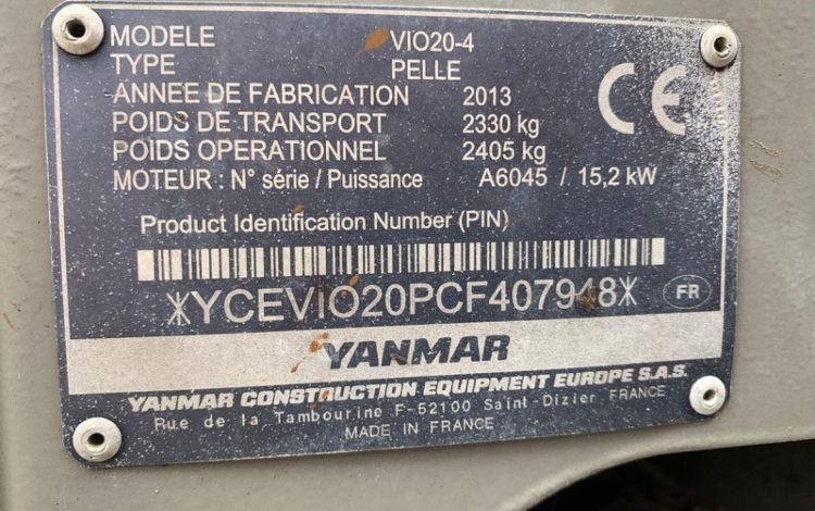 YANMAR VIO20VCR  H330F039
