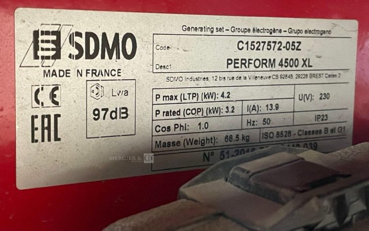 SDMO PERFORM 4500XL  51MAM62026